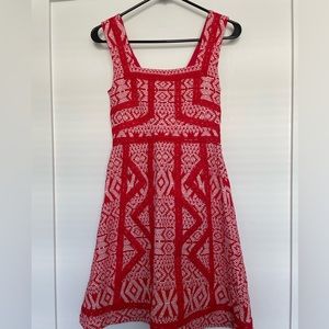 Brand new Anthropology red dress, size 0